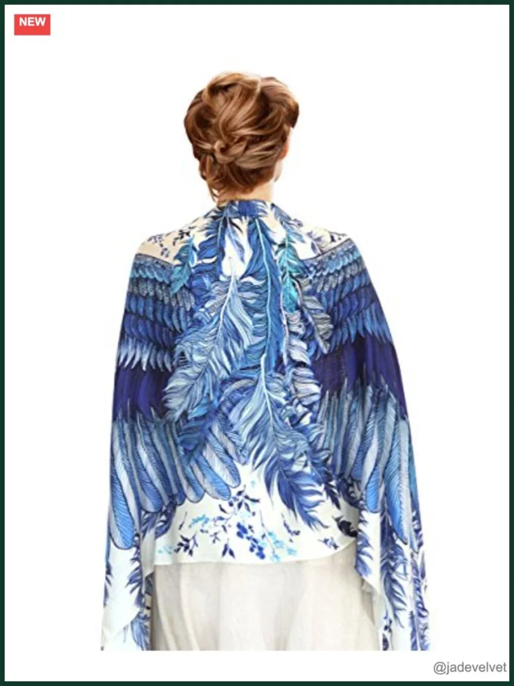 Hand Painted Organic Cotton Large Fashion Scarf Shawl